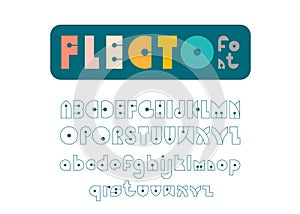 Flecto vintage line art font