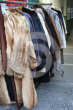 Flee Market - fur coats photo