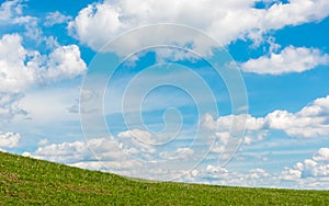 Fleecy clouds on a spring day