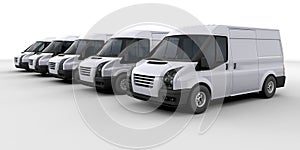 Fleet of delivery vans