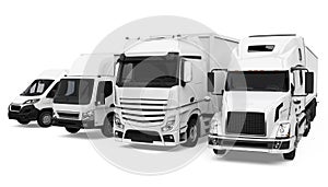 Fleet of Freight Transportation Isolated