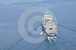 Fleet of the Russian Navy shooting target aircraft and ships at the Black Sea in the waters off the southern coast of Ukraine.