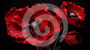 Fleeting Blossoms: A Captivating AI-Created Representation of Poppies