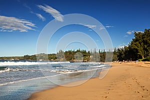 Fleming beach in the evening light