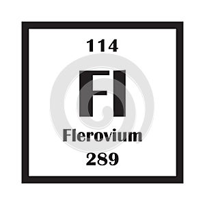 Flerovium chemical element icon
