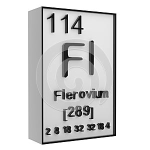 Flerovium,Phosphorus on the periodic table of the elements on white blackground,history of chemical elements, represents the