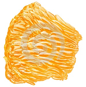 Flesh of orange citrus fruit isolated on white