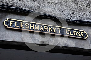 Fleshmarket Close in Edinburgh, Scotland
