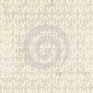 Fleur-de-lis beige repeat seamless pattern photo