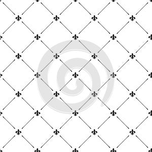 Fleur de lis luxury seamless pattern background