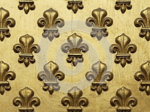 Fleur de Lis Pattern In Gold photo