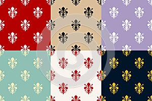 Fleur de lis seamless pattern