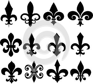 Fleur de lis silhouettes