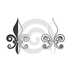 Fleur de lis vector icon design