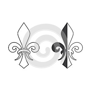 Fleur de lis vector icon design