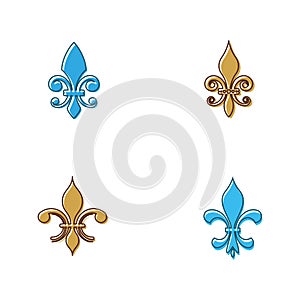 Fleur de lis vector icon design