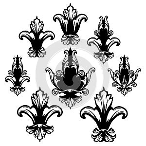 Fleur de lis vector set