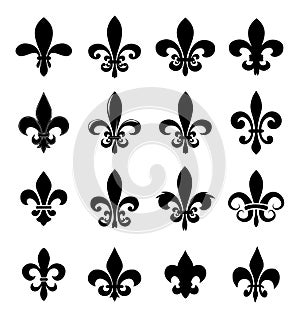 Fleur de lise vector set