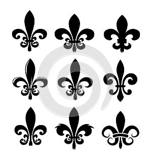 Fleur de lise vector set