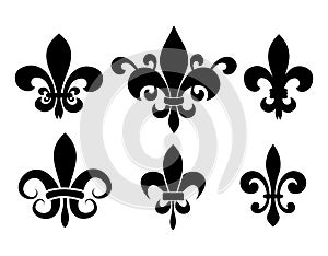 Fleur de lise vector set