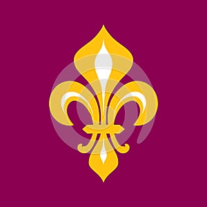 Fleur-de-lys (Flower de luce), Royal heraldic Lily. photo