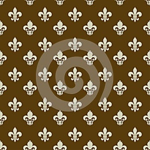 Fleur-de-lys seamless pattern