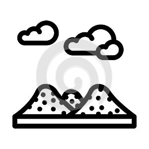 fleur de sel line icon vector illustration