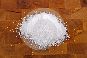 Fleur de sel, white sea salt crystals