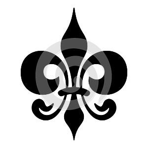 Fleur-de-lis, or fleur-de-lys symbol, a stylized iris flower