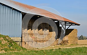 Fleury la Foret, France - march 15 2016 : a shed