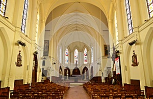 Fleury sur Andelle, France - march 15 2016 :  church