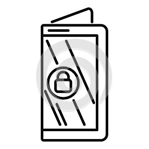 Flex device icon, outline style