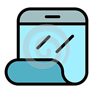 Flex smartphone display icon color outline vector