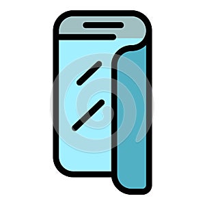 Flex smartphone screen icon color outline vector