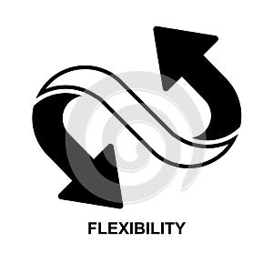 Flexibility icon isolated on background vector illustration.