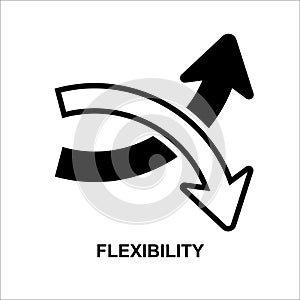 Flexibility icon isolated on background vector illustration.