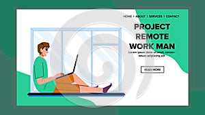 flexibility project remote work man vector