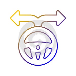Flexibility to alternatives gradient linear vector icon