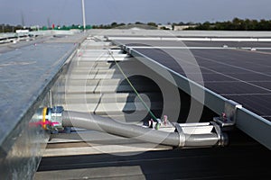 Flexible Conduit connected to Wireway Solar PV Rooftop