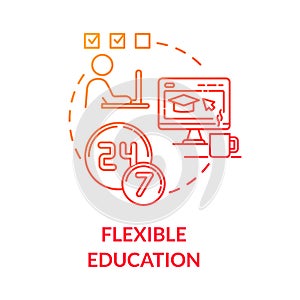 Flexible education concept icon