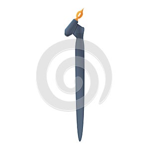 Flexible nib icon, cartoon style