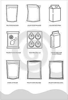 Flexible packaging icons copy