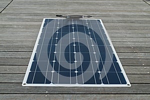 Flexible polycrystalline solar panel for yachts on the berth deck