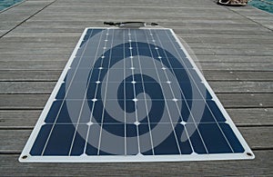 Flexible polycrystalline solar panel for yachts on the berth deck