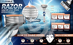 Flexible razor ad