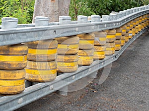 Flexible road fence Prevent the car from overturning.