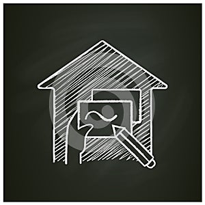 Flexible schedule chalk icon