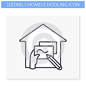 Flexible schedule line icon