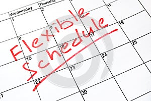Flexible schedule. photo