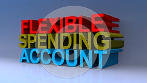 Flexible spending account on blue